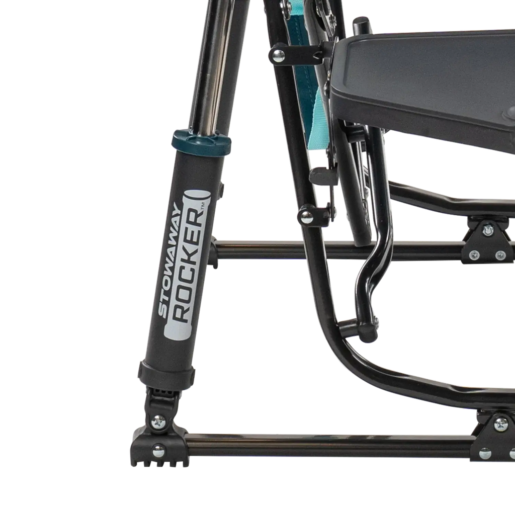 Smooth Motion Stowaway Rocker with Side Table - Choice 253 - Heavy-Duty Kickback Rocker with Beverage Holder Detail