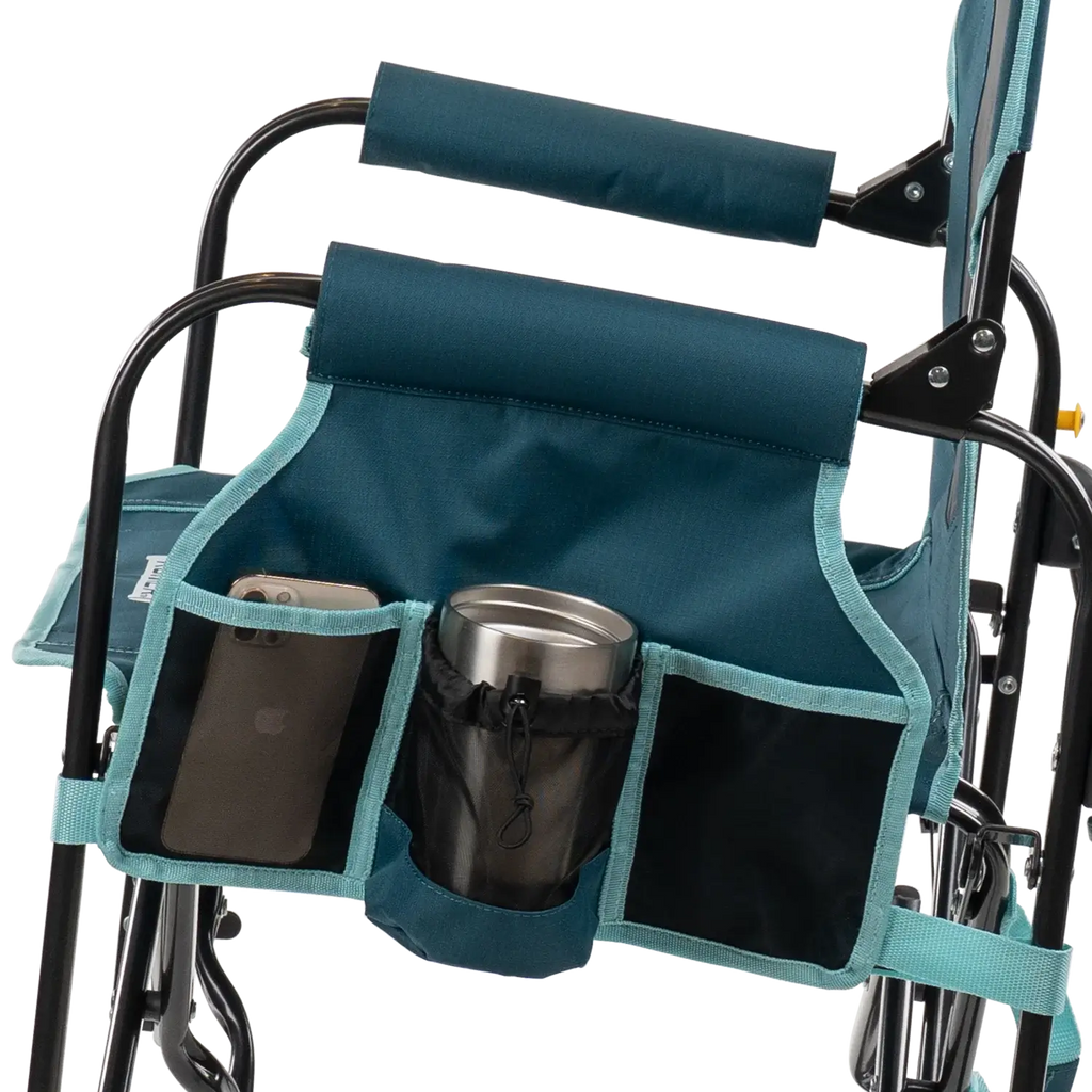Smooth Motion Stowaway Rocker with Side Table - Choice 253 - Heavy-Duty Kickback Rocker with Beverage Holder Detail