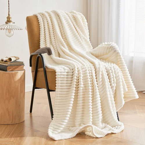 Cozy Fleece Extra Soft with Strip, Plush Fuzzy Cozy Bed s and s for Couch,Bed,Sofa,Lightweight and Versatile s for Office Bedroom... - Lightweight Plush Warm Blanket for All Seasons - Default Title
