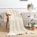 Lightweight Warm Throw Blanket for Couch, Ultra Soft Cream White Throws for Travel Camping Sofa Bed, Lightweight Cozy Bed Blanket for ... - Lightweight Plush Warm Blanket for All Seasons - Default Title